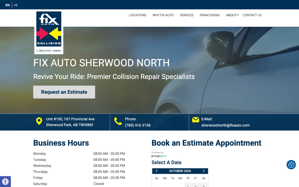 Fix Auto Sherwood North website